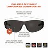 Ergodyne Skullerz SAGA Anti-Scratch/Enhanced Anti-Fog Safety Glasses, Matte Black Frameless, Smoke Poly Lens 59135